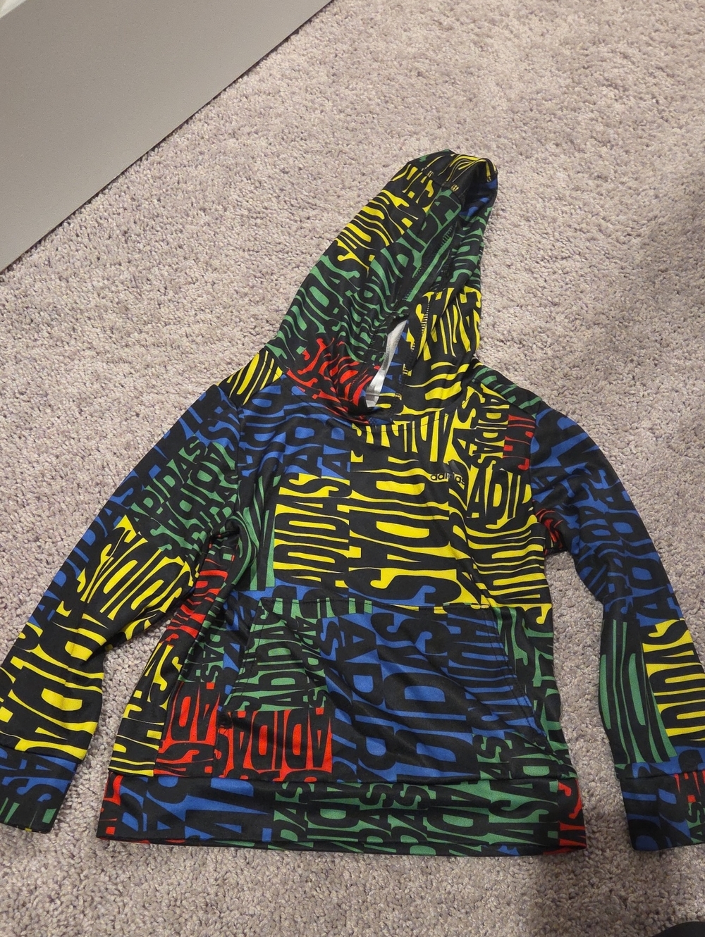 adidas Kids Multicolor Logo Print Hooded One-Piece